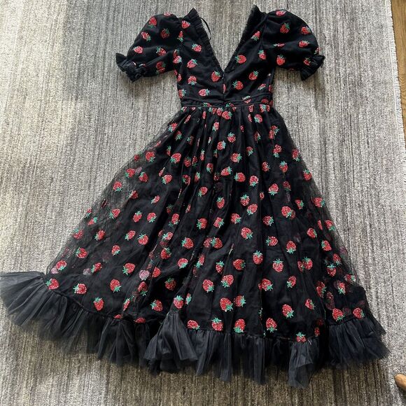 Likira Matoshi Strawberry Sparkle Midi Dress S - Picture 3 of 10